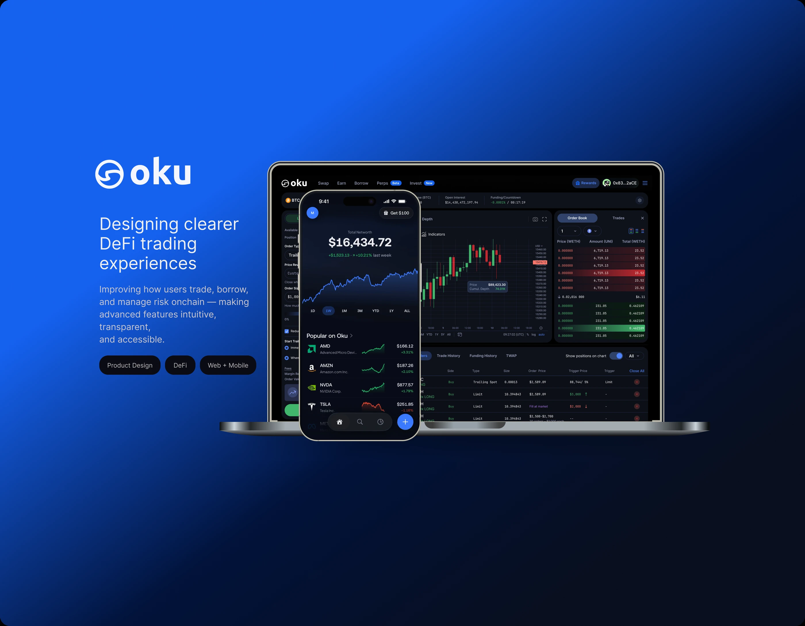 Oku 2.0 on laptop and phone